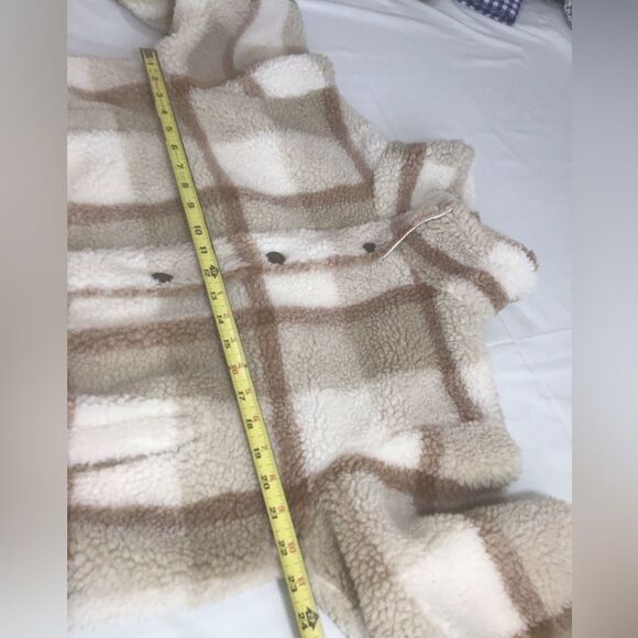 Michael Stars Sherpa Jacket Rose Plaid Teddy Jacket Size Large - Picture 15 of 16